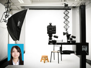 写真館・写真スタジオでの撮影。証明写真撮影